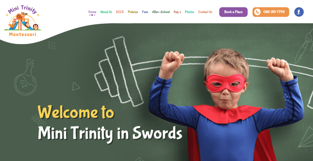 Mini Trinity childrenswear website by thenet.ie
