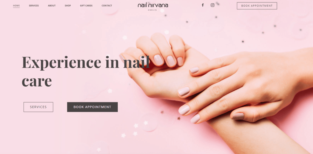Nail Nirvana website by thenet.ie