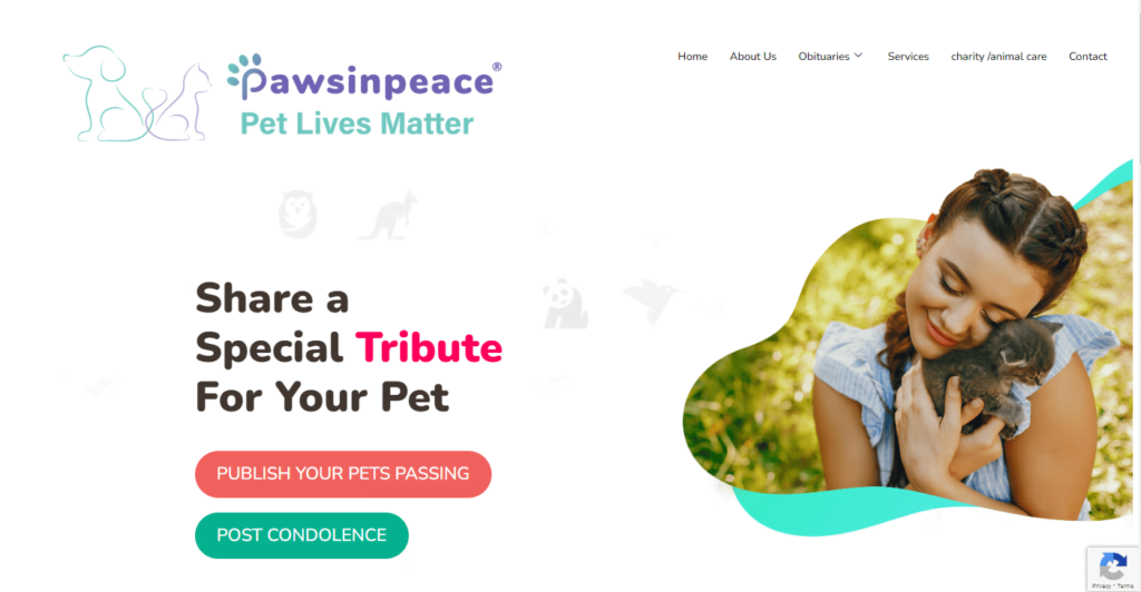 Paws in Peace website by thenet.ie