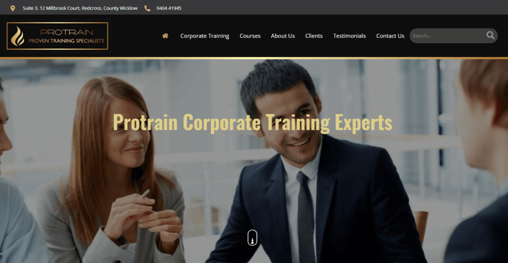 Protrain website by thenet.ie