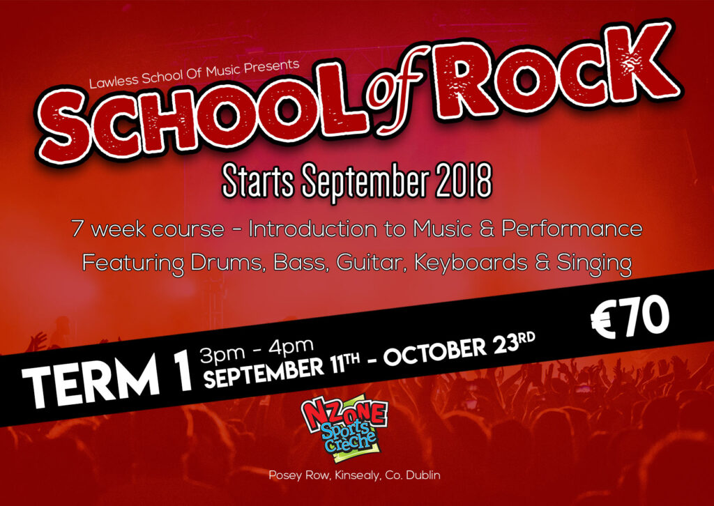School of Rock event design by thenet.ie
