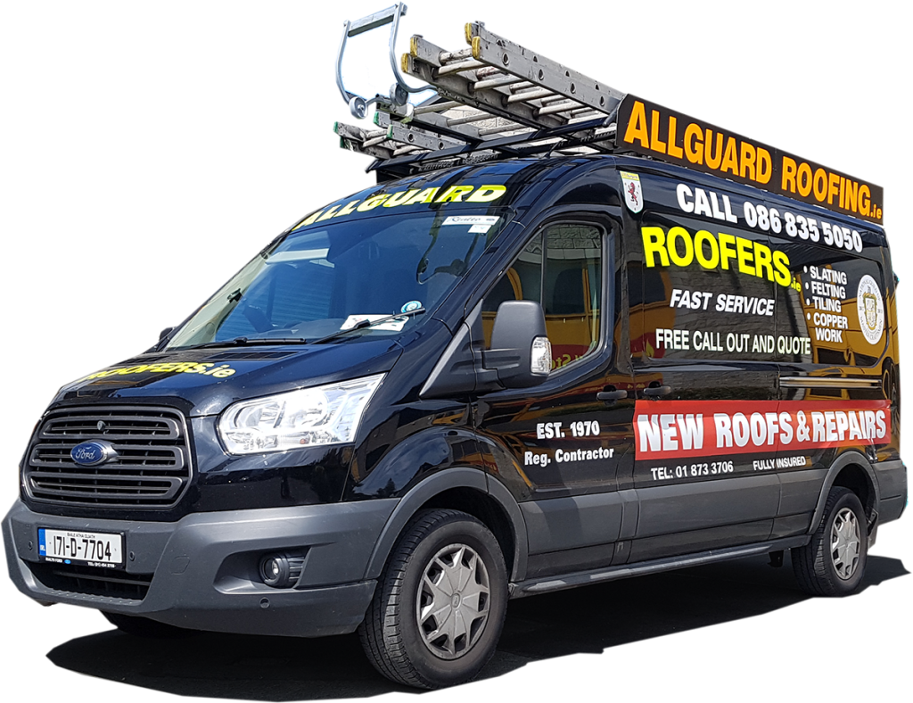 Allguard Roofing branded van — identity by thenet.ie